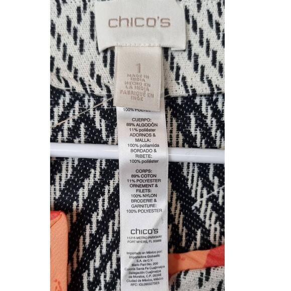 Chico's Artisan Applique Jacket Size 1 Medium NEW - Picture 6 of 12